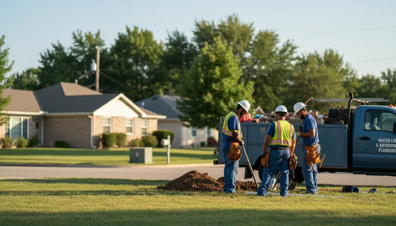 Residential water line and bathroom plumbing service in Greensboro, IN